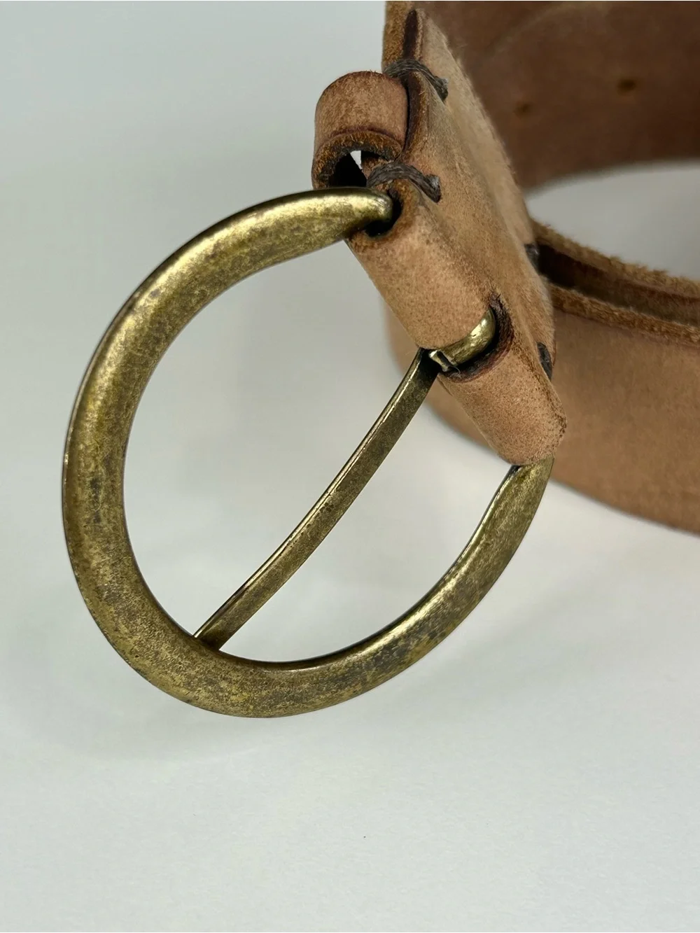 FRYE LEATHER TAN BELT XL